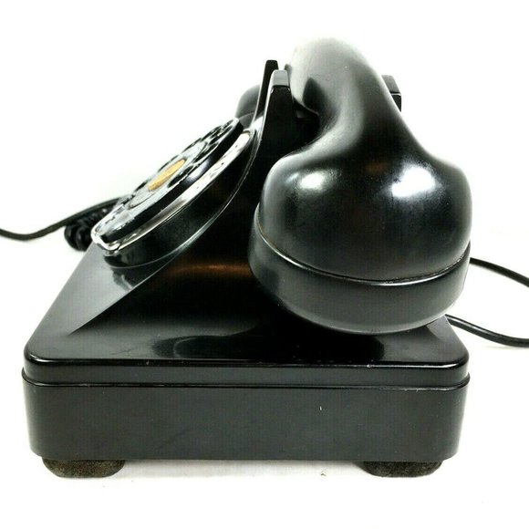 Vtg Black Rotary Desk Phone The North Electric MFG Co-Plug NOT Modern Connection - Picture 4 of 12